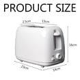 thumbnail image 5 of Elegant Stainless Steel 2-Slice Toaster, Cool Touch Non-Slip Feet & Adjustable Browning Control, Portable & Compact Design for Quick Toasting of Bread Bagels Waffles, White, 5 of 5