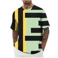 thumbnail image 2 of Styesk T-Shirts pour Homme Hommes Mode Décontractée Imprimé Sport Manches Courtes Col Rond Chemisiers Chemises, 2 of 4