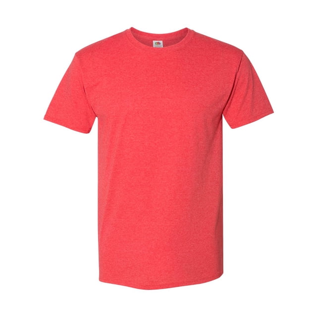Fruit Of The Loom T-Shirt à Manches Courtes en Coton HD pour Hommes, TG, Rouge Flamboyant Chiné