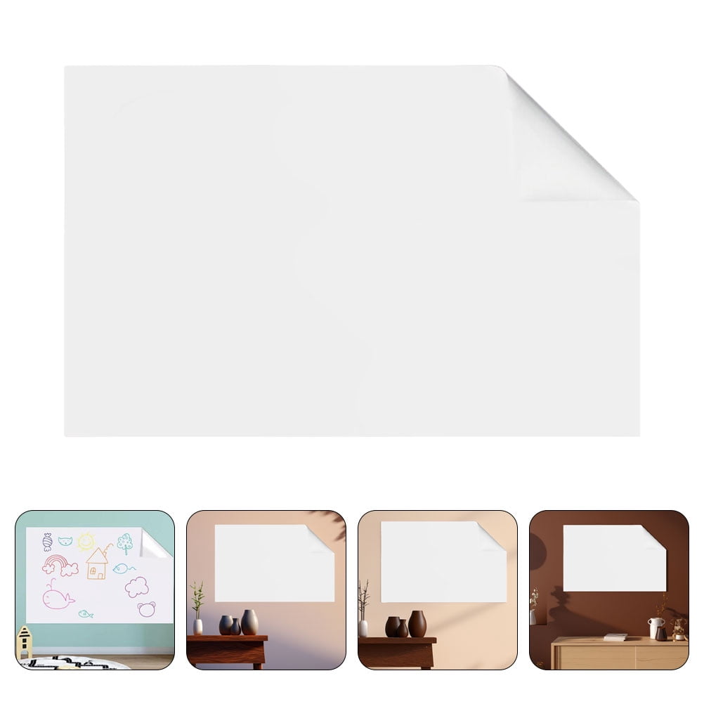 PENIKOKO Wall Stick on Whiteboard Sticker Static Cling Dry Erase Board PP Material White Surface