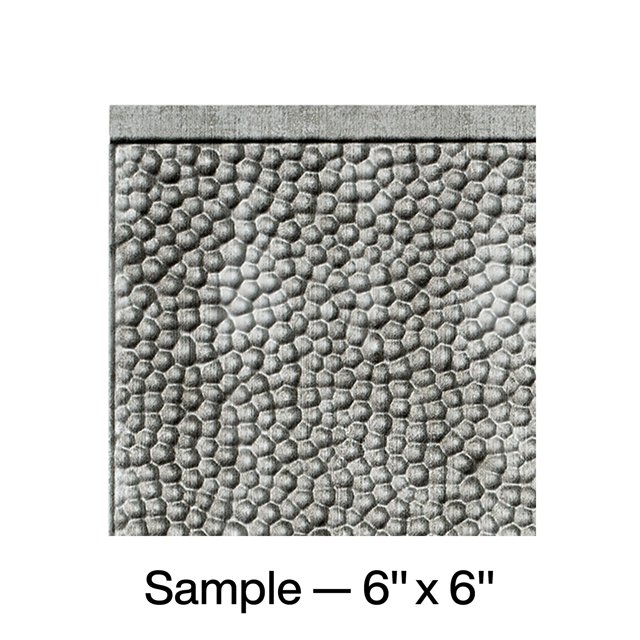 FASÄDE Hammered Decorative Vinyl Backsplash Panel in Crosshatch Silver (6X6 Inch Sample)