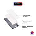 thumbnail image 3 of Magnetic Shelf Label Data Card Holders - C Channel - Magnetic Strips with Protective Films - Labels for Shelf Organization - 1"" x 3"" (100), 3 of 5