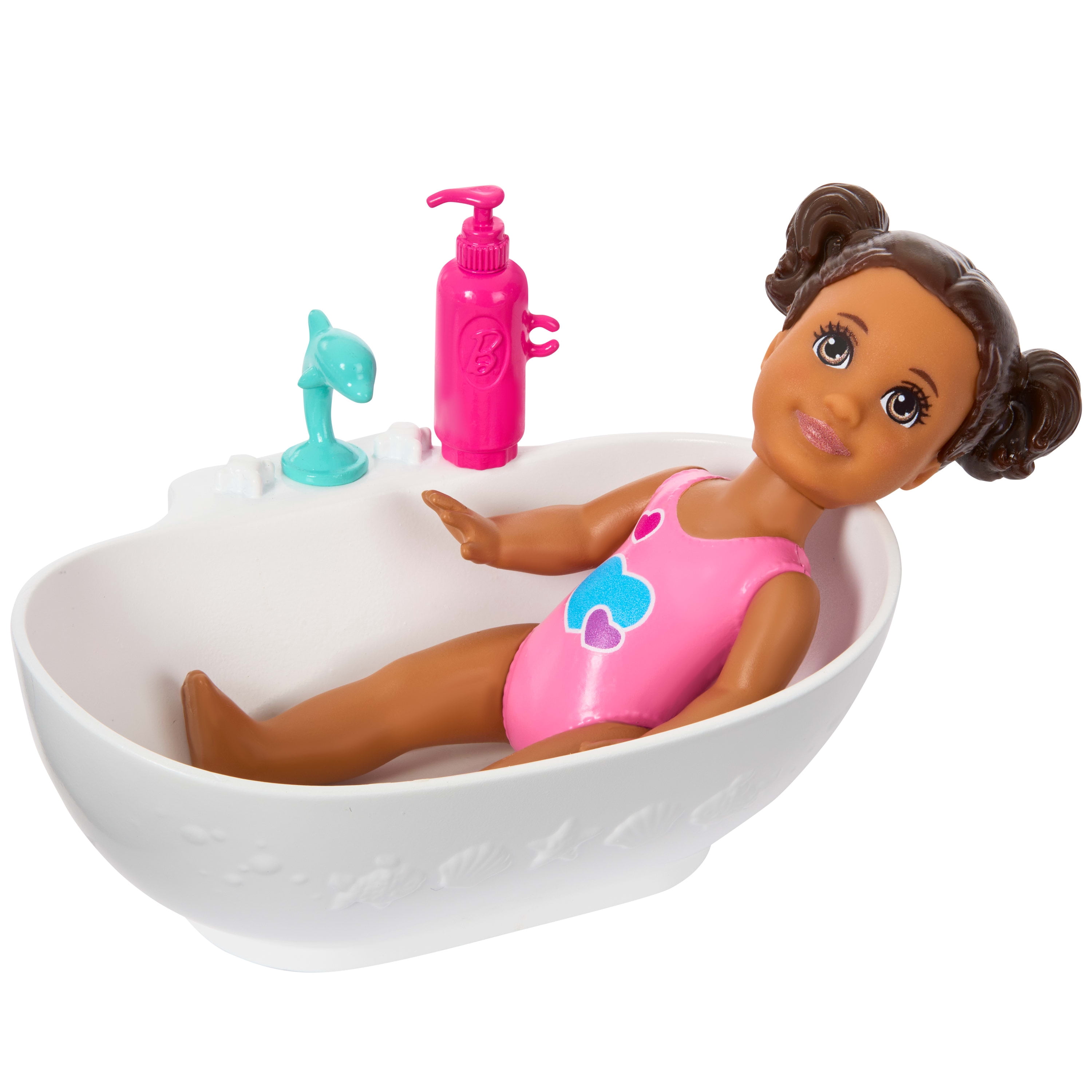 Barbie Skipper Babysitters Inc. Playset with Skipper Doll, Toddler Doll, Bathtub & 6 Accessories