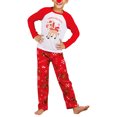 thumbnail image 1 of Kmbangi Christmas Family Pajamas Set, Deer Print Round Collar Tops+Trousers, 1 of 9