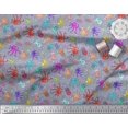 thumbnail image 3 of Soimoi Polyester Crepe Fabric Dot,Octopus & Jellyfish Ocean Printed Craft Fabric by The Yard 52 Inch Wide, 3 of 3