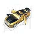 thumbnail image 3 of 1:32 Rolls Royce SPECTRE Alloy Models Cars Toys Simulation Metal Diecasts Sound Light Toy car Gifts For Kids Collection 锘緼848 Pink With box, 3 of 6