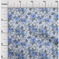 thumbnail image 2 of oneOone Velvet Medium Blue Fabric Floral Fabric For Sewing Printed Craft Fabric By The Yard 58 Inch Wide, 2 of 4