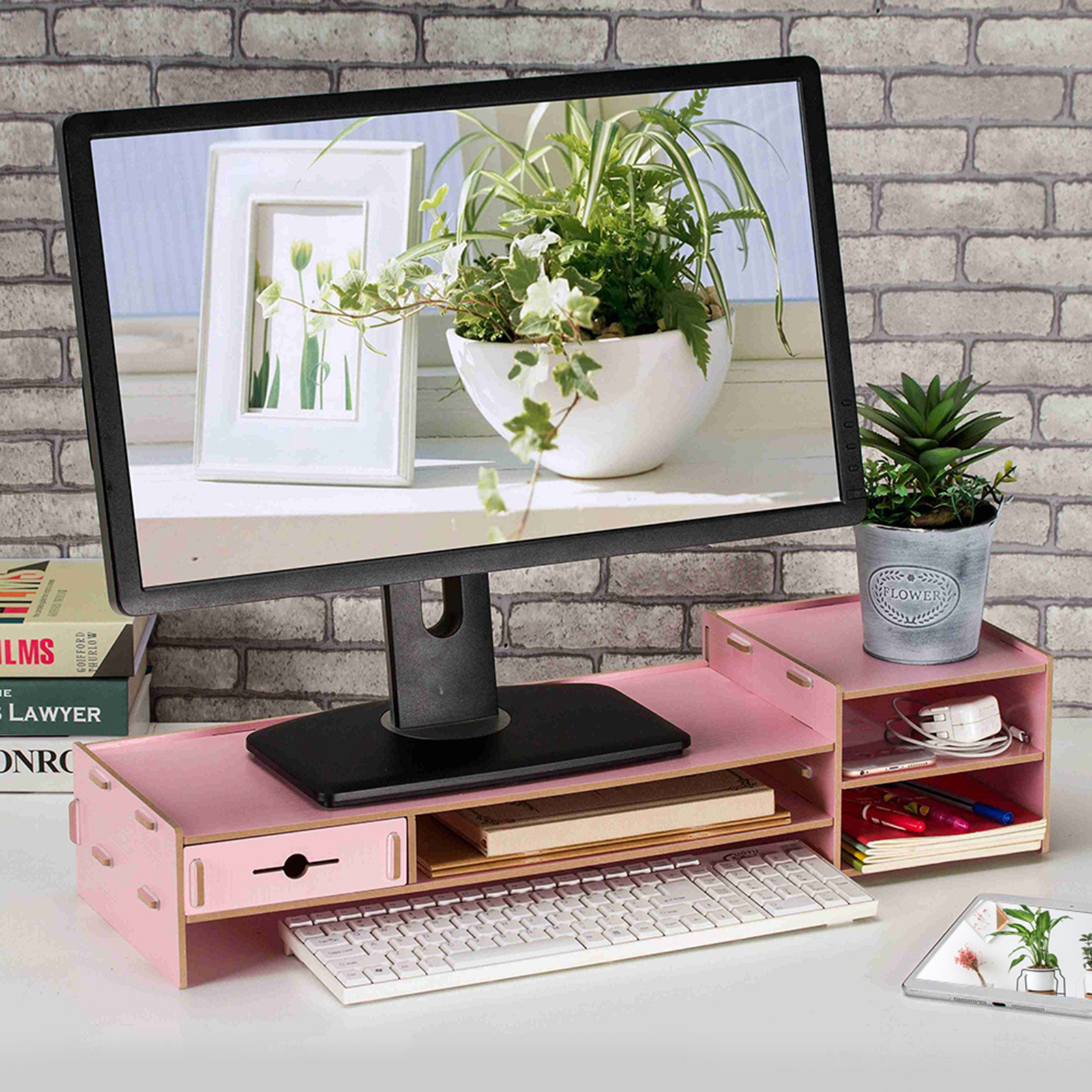 Waterproof Laptop Stand, Simple Modern Design Desk Organizer, For Office Family Table Study