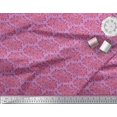 thumbnail image 2 of Soimoi Purple polyester Crepe Fabric Filigree Damask Print Fabric by Yard 42 Inch Wide, 2 of 3
