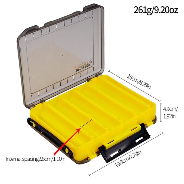 PROBEROS Boîte à Leurres Double Face Imperméable Étui de Rangement pour Appâts de Pêche et Attirails