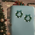 thumbnail image 4 of WLOELOEW Style B 2 Piece Christmas Magnetic Wreath Ornament Refrigerator Magnet For Holiday Home Kitchen Decor Festive B, 4 of 7