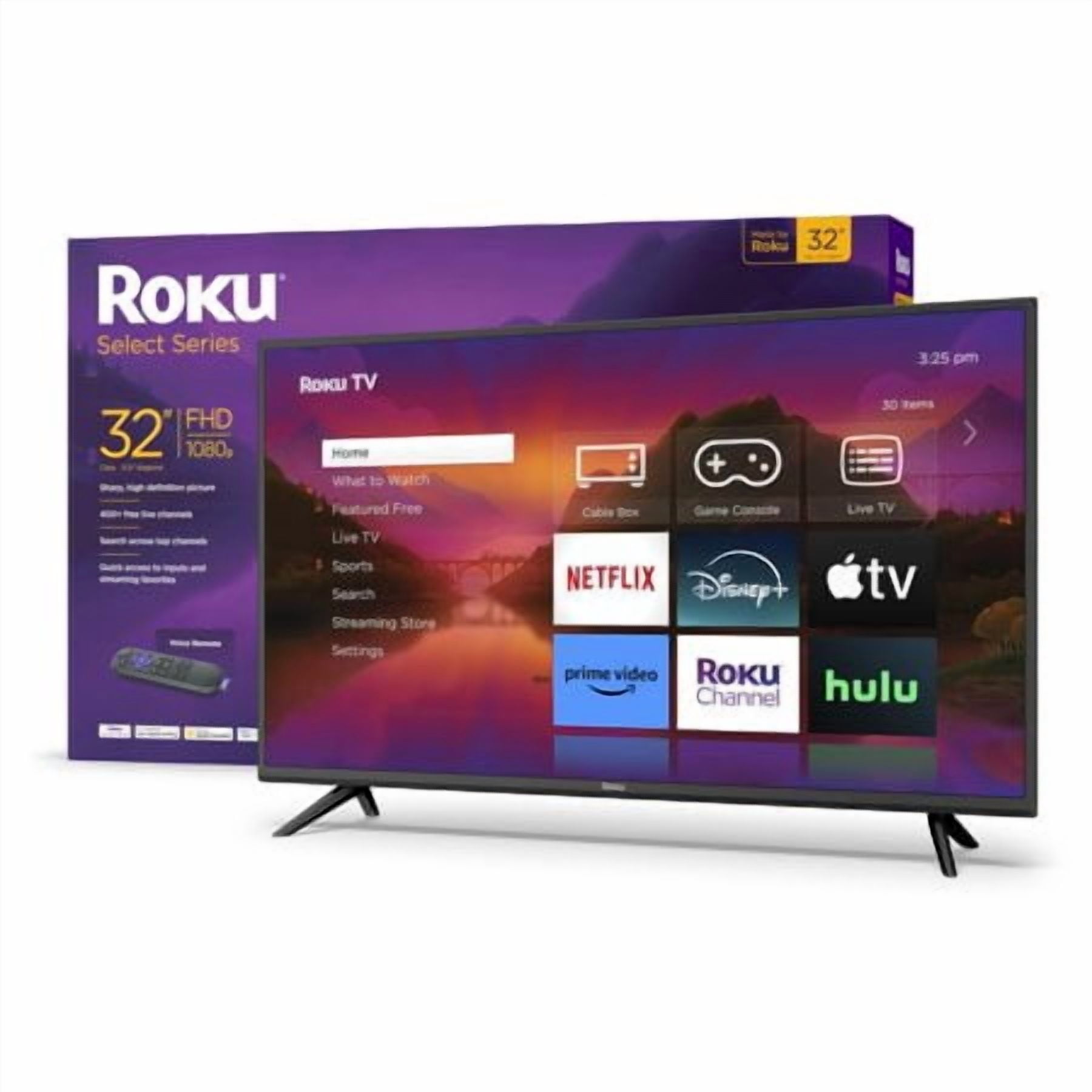 Roku Smart TV 鈥?32-Inch Select Series 1080p Full HD RokuTV with Roku Voice Remote, Bright Picture, Customizable Home Screen 鈥?Live Local News, Sports, Gaming