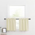 thumbnail image 3 of pdqouc 2PCS Solid Color High Precision Through The Rod Small Curtain American Shade Decoration Kitchen Coffee Short Curtain for Windows Doors Shades for Home Nursery Bedroom Kitchen Bathroom, 3 of 3