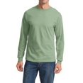 thumbnail image 1 of Port and Company PC61LS Adult's L/S Essential T-Shirt Stonewashed Green 3X-Large, 1 of 2