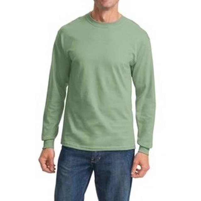 Port and Company PC61LS Adult's L/S Essential T-Shirt Stonewashed Green 3X-Large