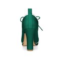 thumbnail image 2 of BLISSFUL STEP Women's Round Toe Platform Block High Heel Ankle Boots Green (Size 9）, 2 of 6