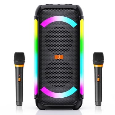 JYX Grande Enceinte Bluetooth, Enceinte de Fête Portable avec Lumières DJ et Télécommande, Partybox d'Extérieur, T20