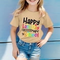thumbnail image 2 of PMVFHDE T-Shirts Mignons pour Fille T-Shirt à Col Rond Imprimé à Manches Courtes pour Garçons et Filles Kaki, 5-6 Ans, 2 of 4