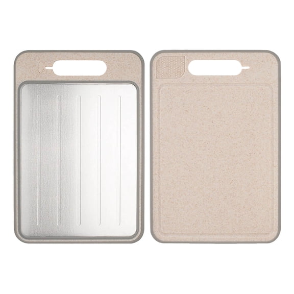Plateau de Décongélation 4 en 1 et Planche à Découper Multifonction 827x1224 Pouces Plaque de Décongélation pour Fondants avec Râpe, Aiguiseur et Double Hachage pour une Décongélation Rapide et la Préparation des Aliments