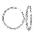 thumbnail image 1 of Women Hoop Earrings Decorative Rhinestone Ear Hoop Ear Clip Jewelry Earrings, 1 of 7