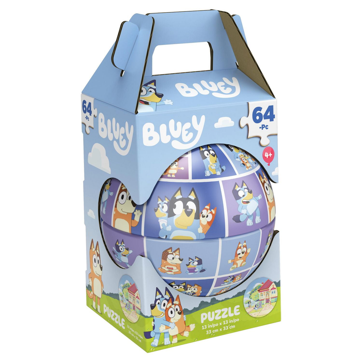 Bluey, sphère de puzzle de 64 pièces