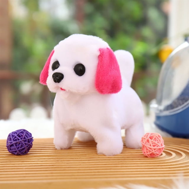 Pink Simulation Puppy Pet Toy Dog Can Walk And Call Toy Dog Children’S Gift