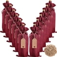 thumbnail image 1 of Agiferg Sac à Vin en Lin 12 Pcs, Bouchon de Bouteille de Vin, Sac-Cadeau de Bouteille de Vin avec Étiquette à Cordon, 1 of 6