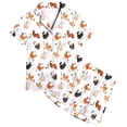 thumbnail image 1 of MIASHUI Girls 2-Piece Pajamas Set Animal Chicken Pattern Button-Down Boys Sleepwear,White,4-5 Years, 1 of 4