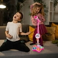 thumbnail image 2 of Red Kids Microphone Stand Karaoke Simulation Singing Toy Music Player Recording Activity Gift For Children, 2 of 3
