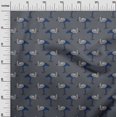 thumbnail image 2 of oneOone Cotton Poplin Fabric Heron Block Print Fabric BTY 56 Inch Wide, 2 of 4