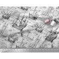 thumbnail image 3 of Soimoi Viscose Chiffon Fabric Waves & Ship Ocean Print Fabric by The Yard 42 Inch Wide, 3 of 3
