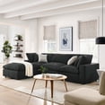 thumbnail image 1 of Modway Commix 4 Piece Down Filled Overstuffed Sectional Sofa Set in Black, 1 of 10