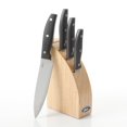 thumbnail image 1 of Oster Granger 5 Piece Cutlery Set W/Halfmoon Natural Wood Block, Full Tang W/Triple Rivets, 1 of 2