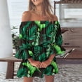 thumbnail image 2 of Ketyyh-chn99 Robes Maxi pour Femmes 2024 Robe Évasée à Fleurs Robe Maxi d'Été pour Femme Côtelée Sans Bretelles Longue Décontractée Élégante Robes de Soirée Vert,TG, 2 of 5