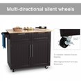 thumbnail image 4 of Costway Rolling Kitchen Cart Island Heavy Duty Storage Trolley Cabinet Utility, 4 of 10