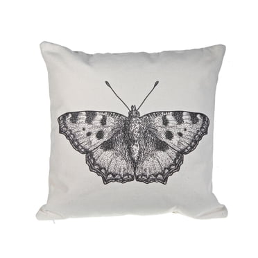 Polycoton Coussin Avec Fermeture Éclair Latérale (Papillon) - Set of 2