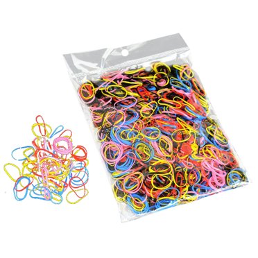 1000 Piece Glow In The Dark Latex Rubber Band Bracelet Pack Rubber Band Mega Value Pack With Clips