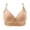 Beige#women's bra no wire, variant on FAVIPT Soft Bras for Women Breathable Push Up Daily Bras Adjustable Wireless Floral Print Bra Comfort Senior Underwear Khaki,XL
