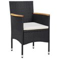 thumbnail image 4 of vidaXL 3 Piece Garden Dining Set Black, 4 of 5
