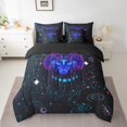 thumbnail image 2 of YST Hippie Nebula Comforter Set, Trippy Zodiac Astrology Bedding, King Size (7 Count), 2 of 4
