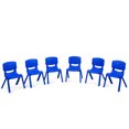 thumbnail image 2 of Patiojoy Chaise pour Enfants en Plastique Moderne Empilable, 6 Pcs, Bleue, Chaises d'Apprentissage, 2 of 10