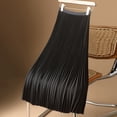 thumbnail image 2 of Kcodviy Solid Color Satin Pleated Ballet Skirt Women Skirt Plus Size Versatile Crib Skirt Skirts for Women Long Length Satin Skirts for Women Denim Mini Skirt, 2 of 3