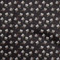 thumbnail image 1 of oneOone Velvet Black Fabric Owl Craft Projects Decor Fabric Printed By The Yard 58 Inch Wide, 1 of 5