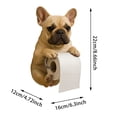 thumbnail image 3 of Dog Paper Holder Tissue Roll Dispenser Funny Toilet Paper Roll Holder 3D Printed Animal Shaped Roll Storage Stand Decorative Wall Mounted Toilet Paper Holder For Bathroom Kitchen Silicone Drying Mat, 3 of 4