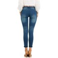 thumbnail image 3 of COVERGIRL Jeans Moulants à Revers pour Femmes Grande Taille, Denim Extensible, Bleu Foncé, Taille 22W, 3 of 7
