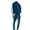 Dark Blue, variant on Pitauce Mens Velour Tracksuit Set Color Block 2 Piece Full Zip Jacket & Pants Activewear Casual Sweat Suit