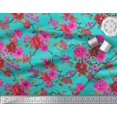 thumbnail image 2 of Soimoi Georgette Viscose Fabric Leaves & Floral Decor Fabric Printed Yard 42 Inch Wide, 2 of 3