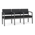 thumbnail image 1 of Lenox Fauteuil d'Attente de Réception en Acier à 3 Places / Acier Charbon / Gris Foncé / Noir, 1 of 5