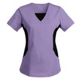 thumbnail image 1 of Soki Hauts de Sarrau pour Femmes en Liquidation T-shirt à Col en V Décontracté, 1 of 3