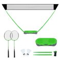 thumbnail image 1 of Ensemble de Filet de Badminton Portable avec Base de Rangement, Filet de Volleyball Pliant pour Badminton avec 2 Raquettes de Badminton, 2 Volants de Navette et Ruban Adhésif, Filet 10 X 5 Pi, Installation Facile pour Plage et Cour Arrière, Ensemble Combiné, 1 of 7